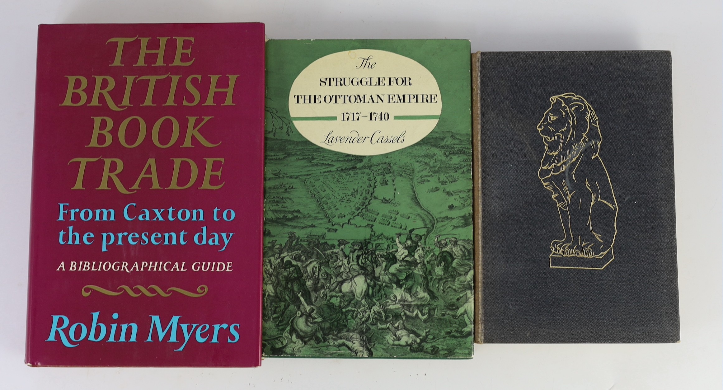 Esdaile, Arundell - The British Museum Library - A Short History and Survey, 8vo., 2nd edition, 1 vol, London, George Allen & Unwin Ltd, 1948; Myers, Robin - The British Book Trade - From Caxton to the present day - Bibl